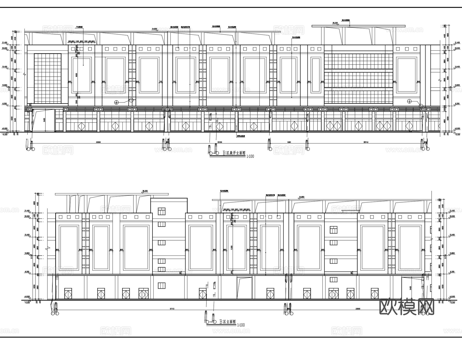 商场超市购物中心建筑CAD施工图集 80套cad施工图