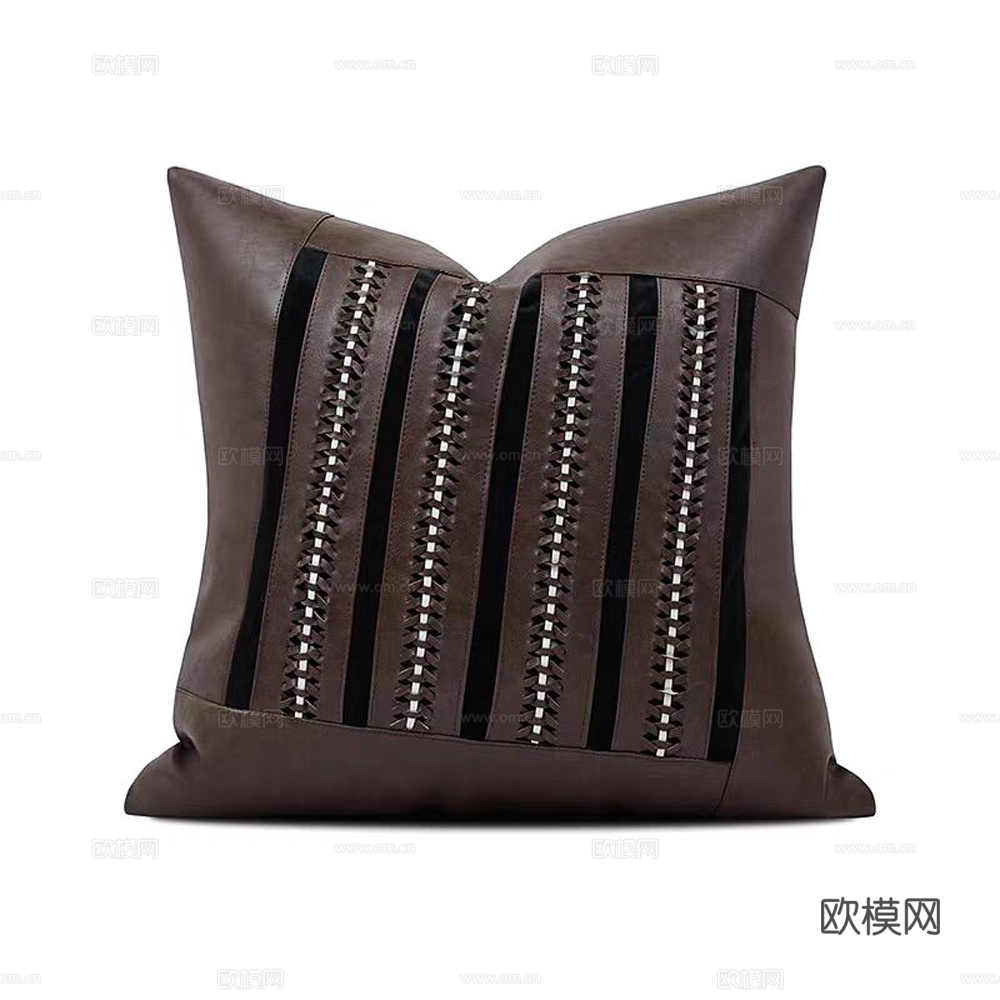 现代抱枕 枕头 印花抱枕 皮革抱枕