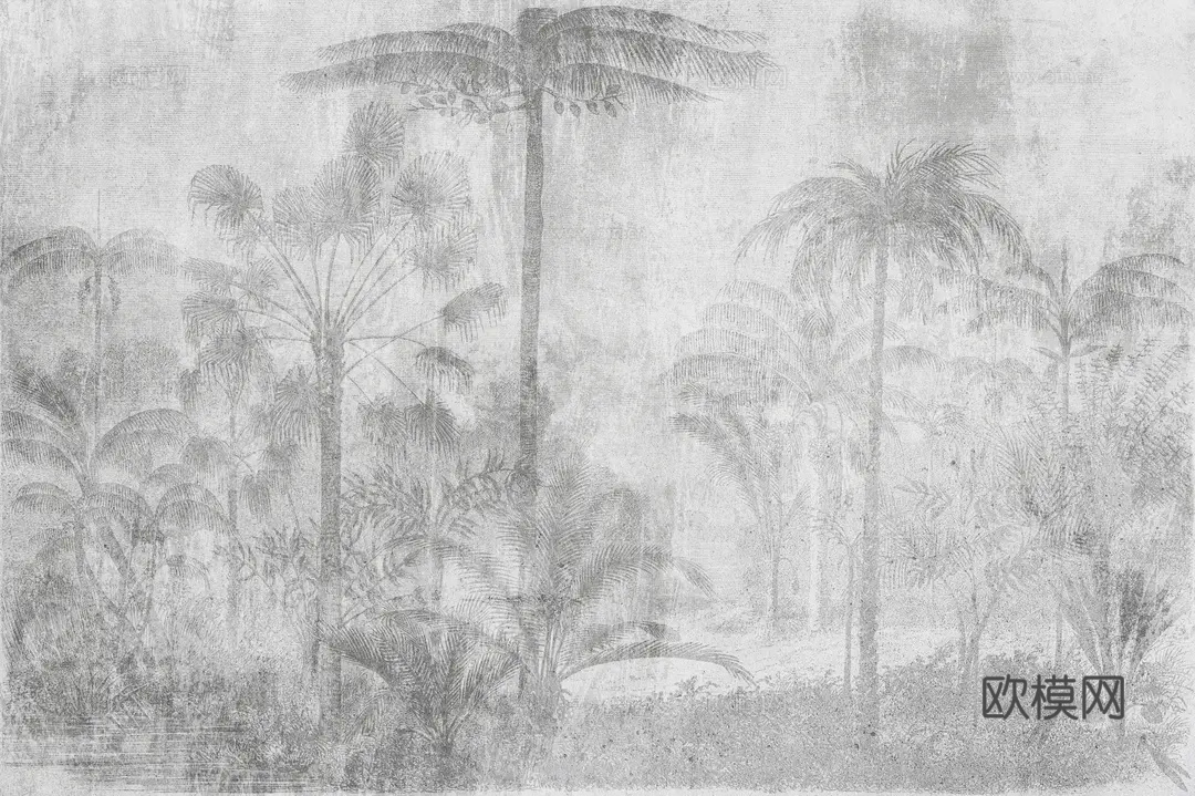 灰色植物叶子壁纸