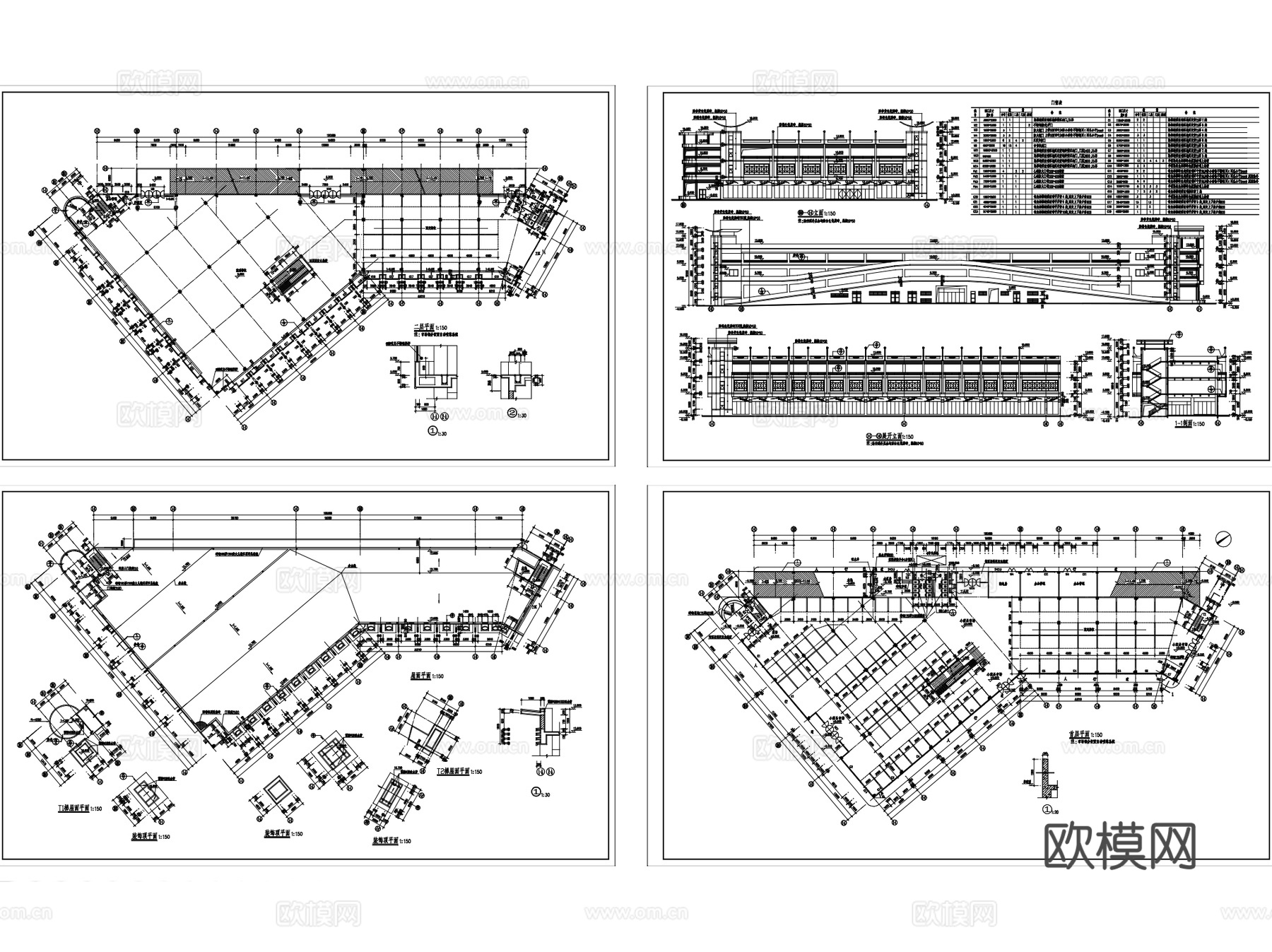 商场超市购物中心建筑CAD施工图集 80套cad施工图