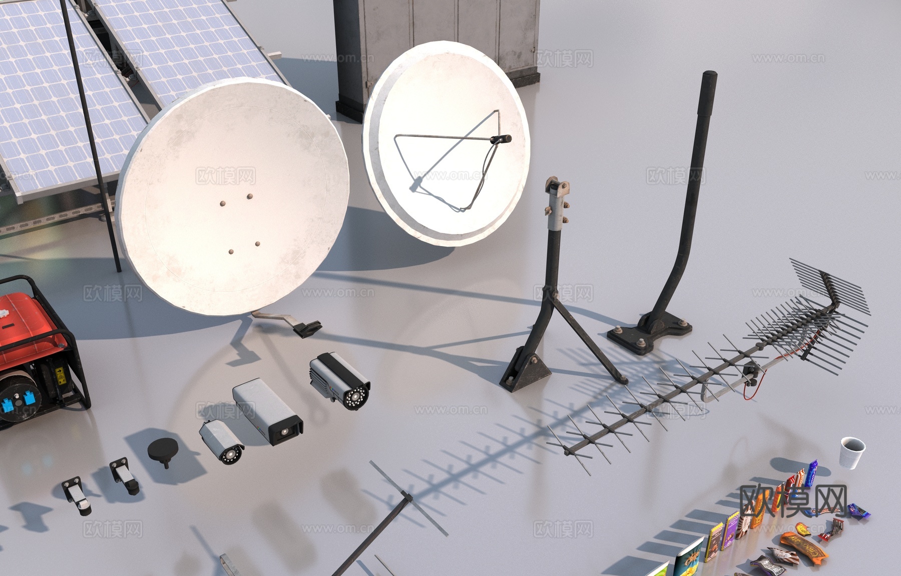 城市公共设施3d模型