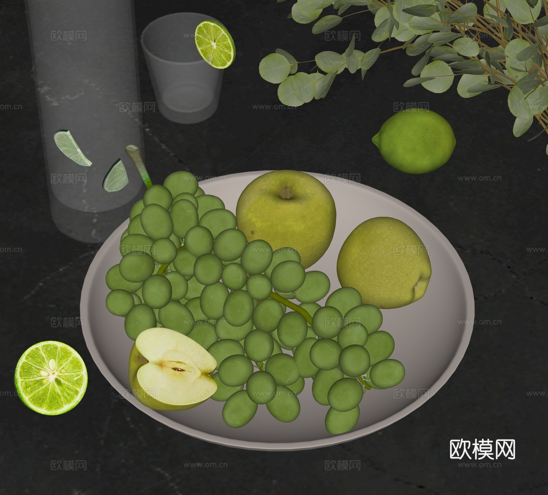现代水果su模型