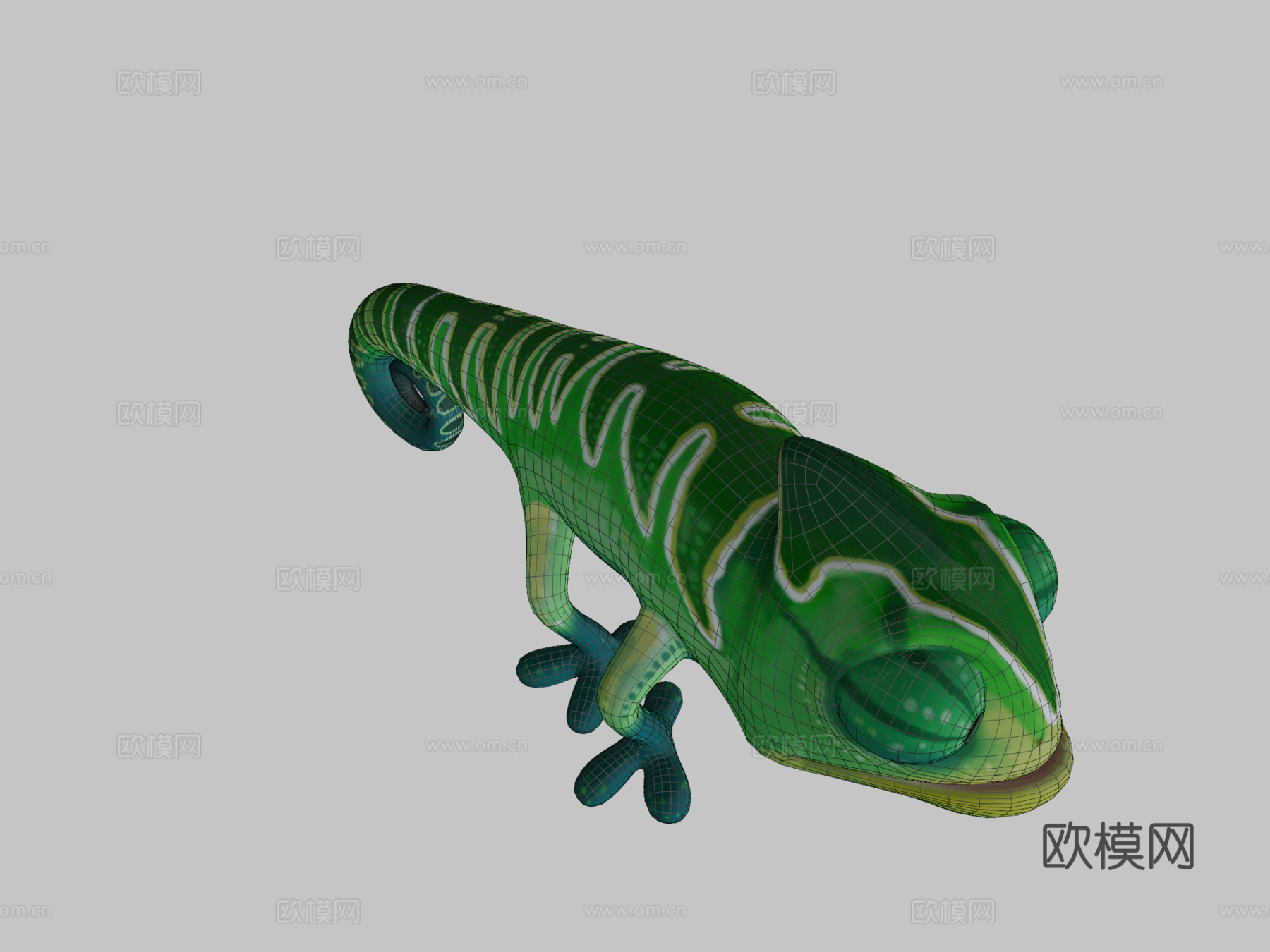 变色龙行走动画su模型