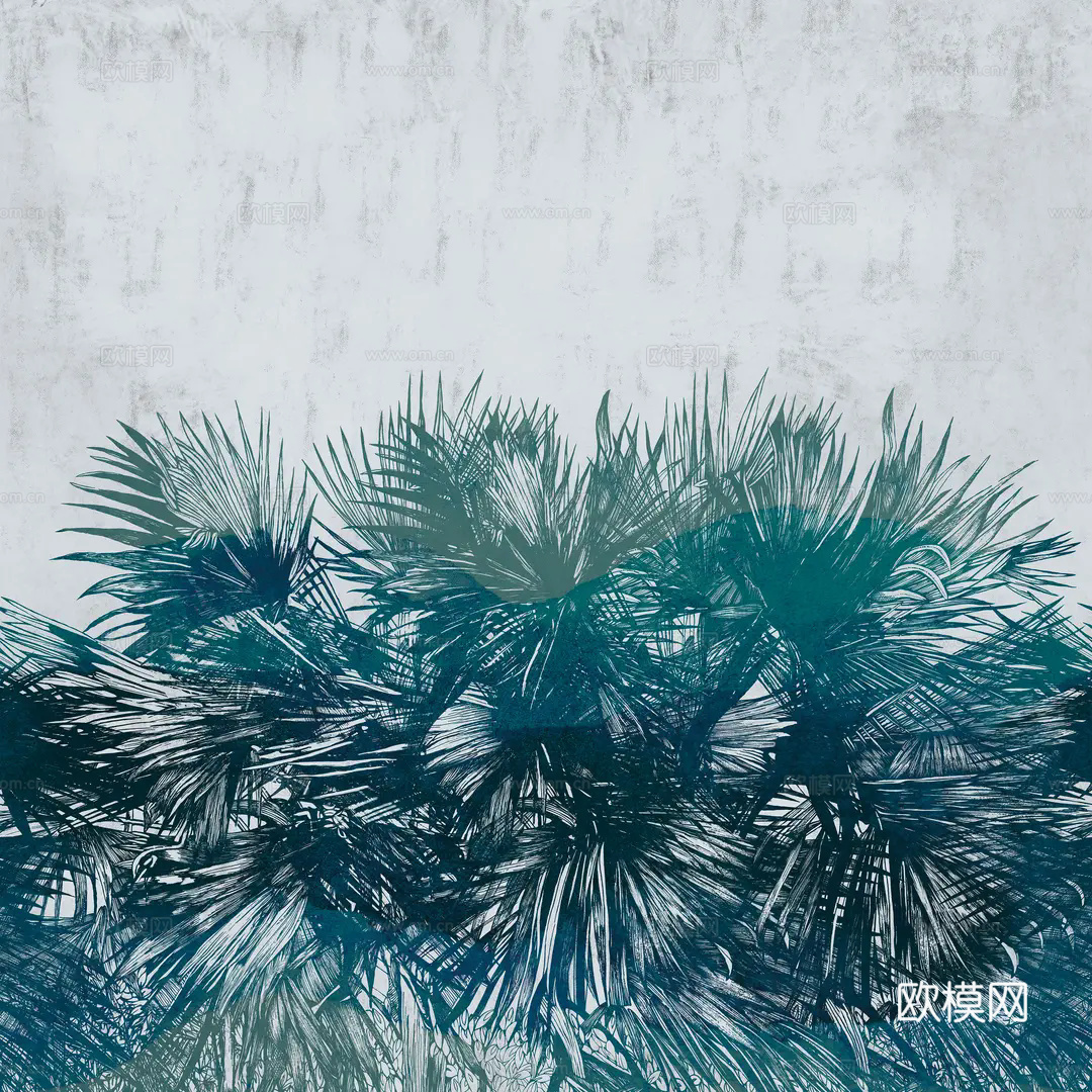 蓝色植物壁纸