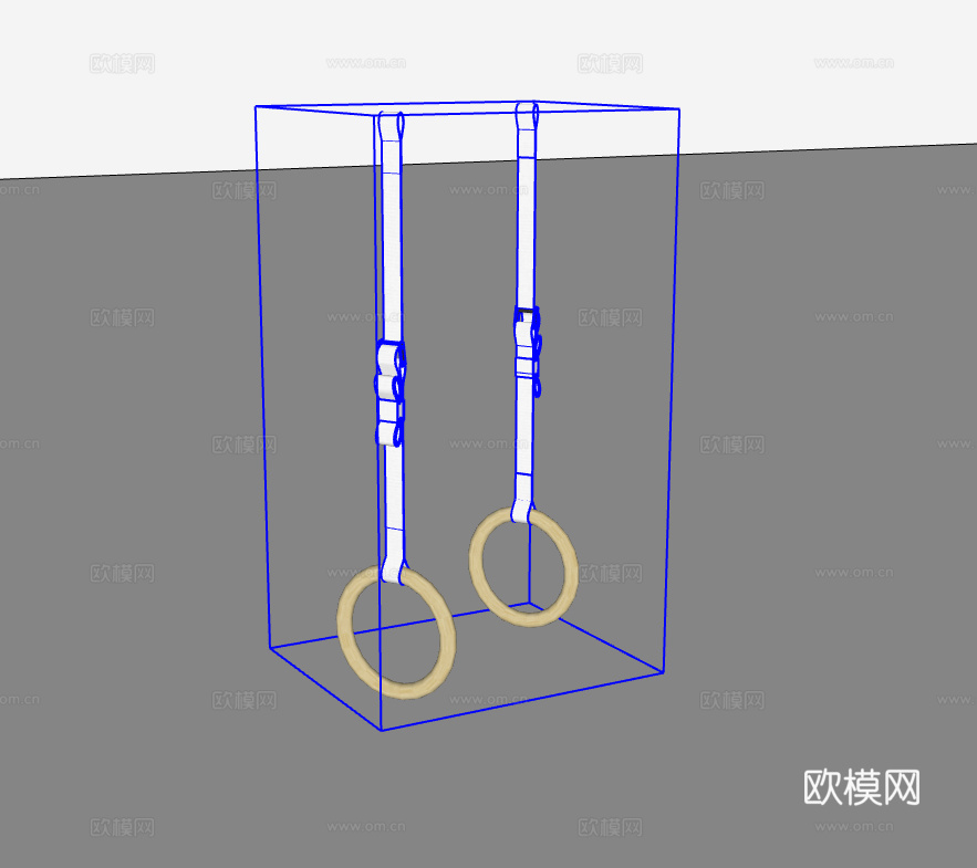 健身器材吊环su模型