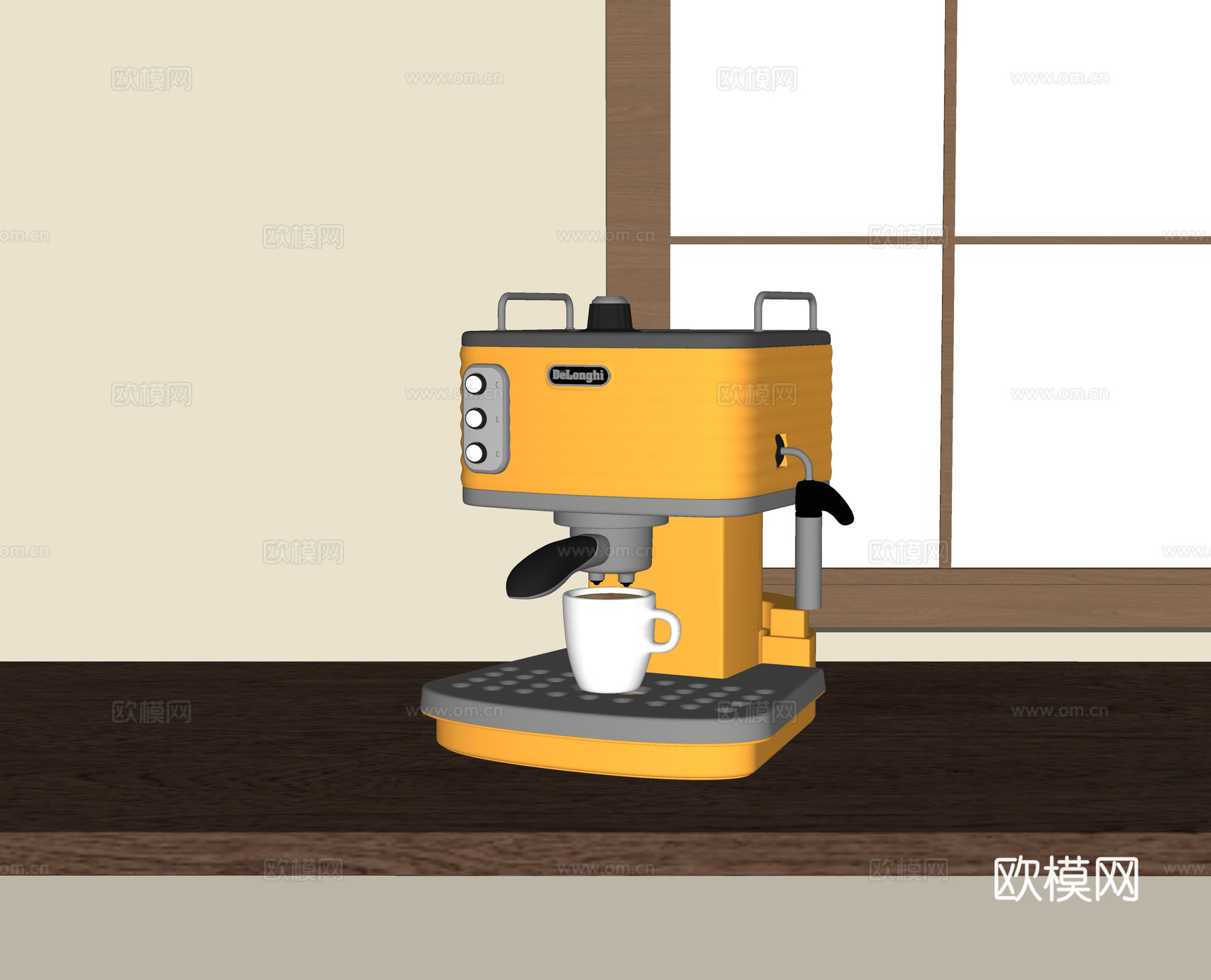 现代咖啡机 家用电器 厨房电器su模型