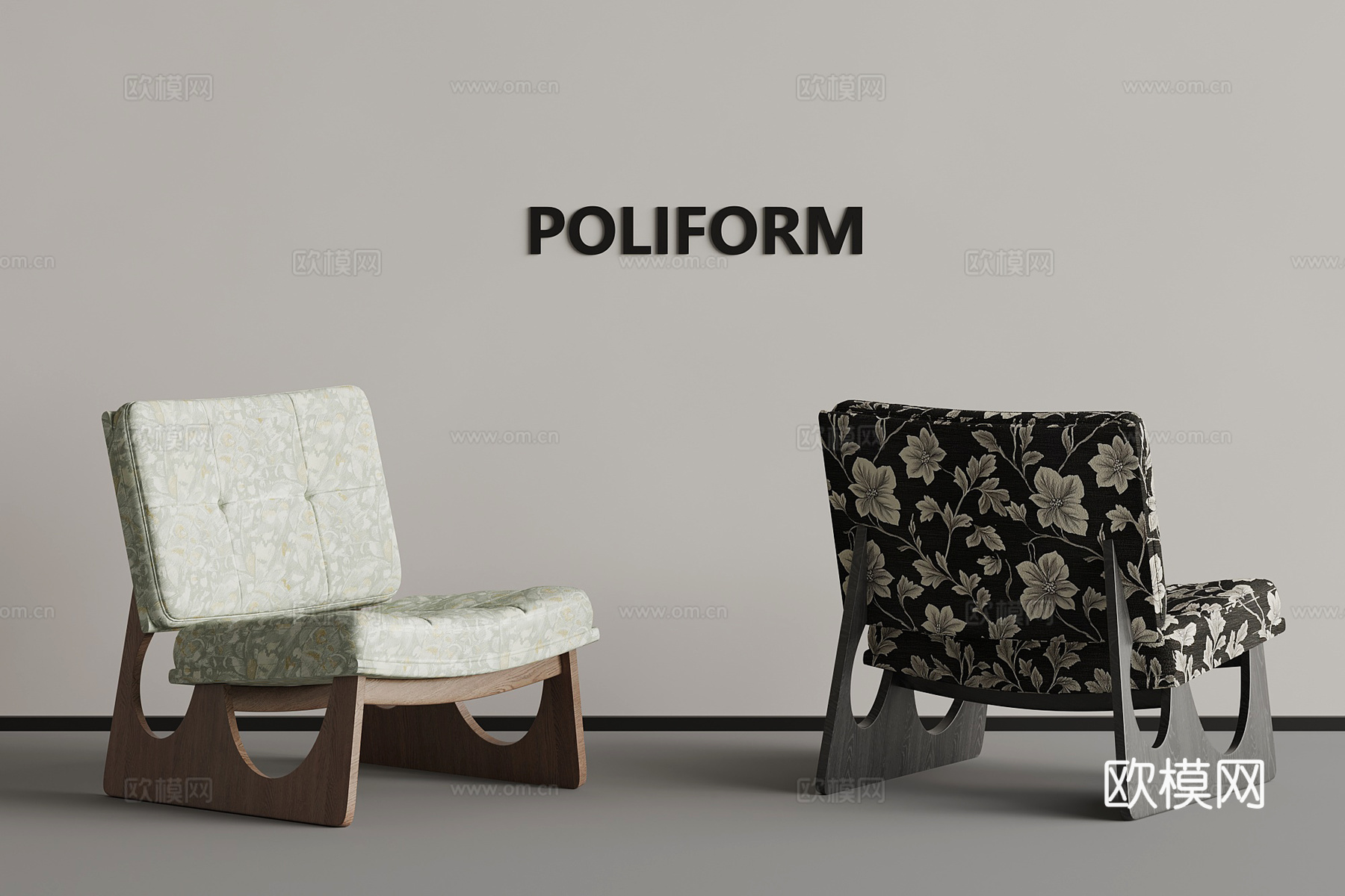 法式复古风休闲椅 躺椅3d模型下载