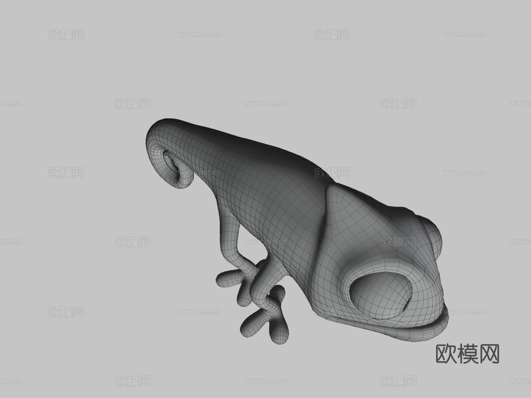 变色龙行走动画su模型