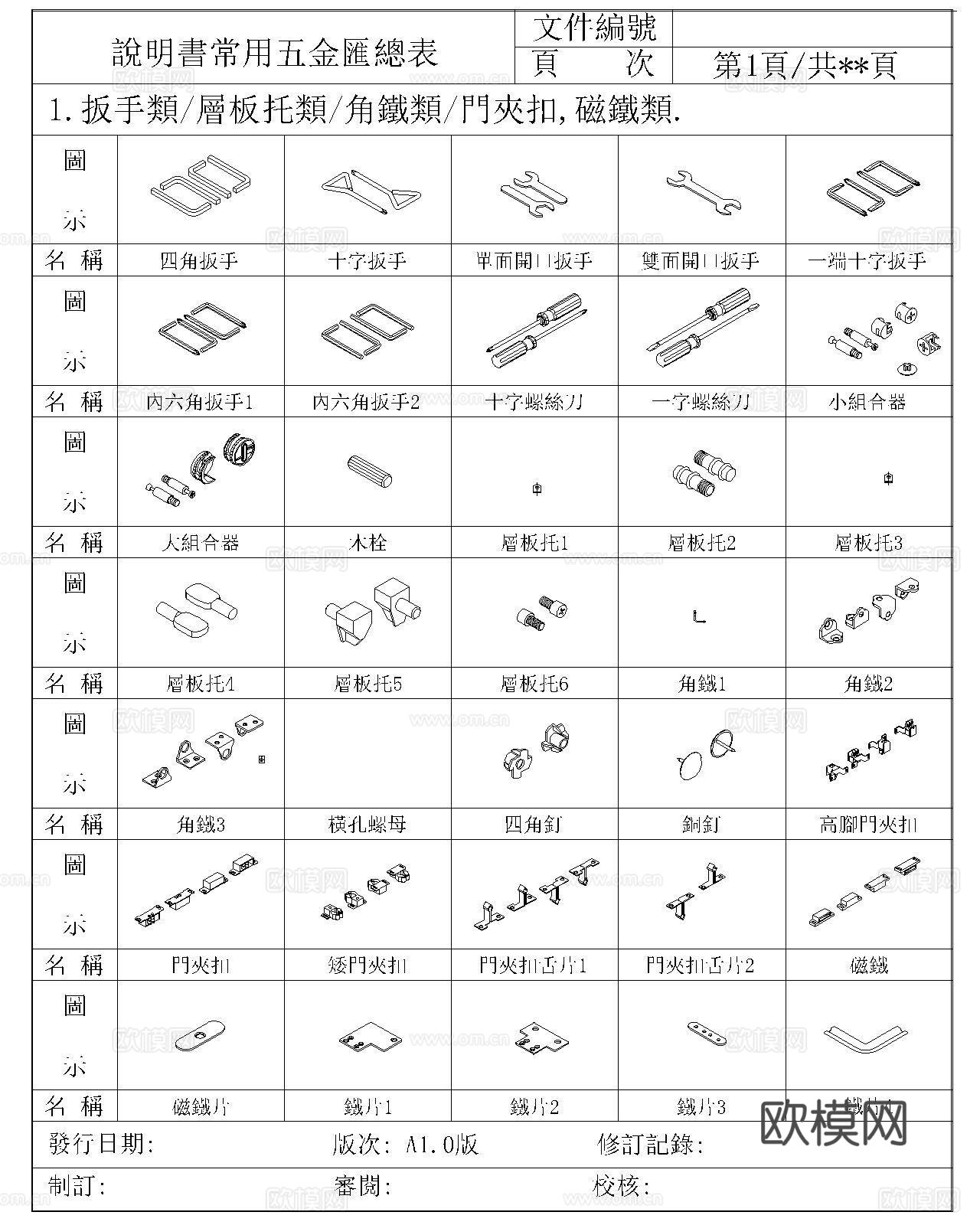 五金CAD图库cad施工图