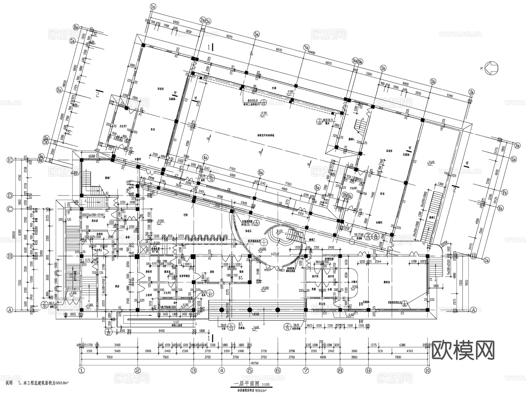 幼儿园托儿所建筑CAD施工图集 210套cad施工图