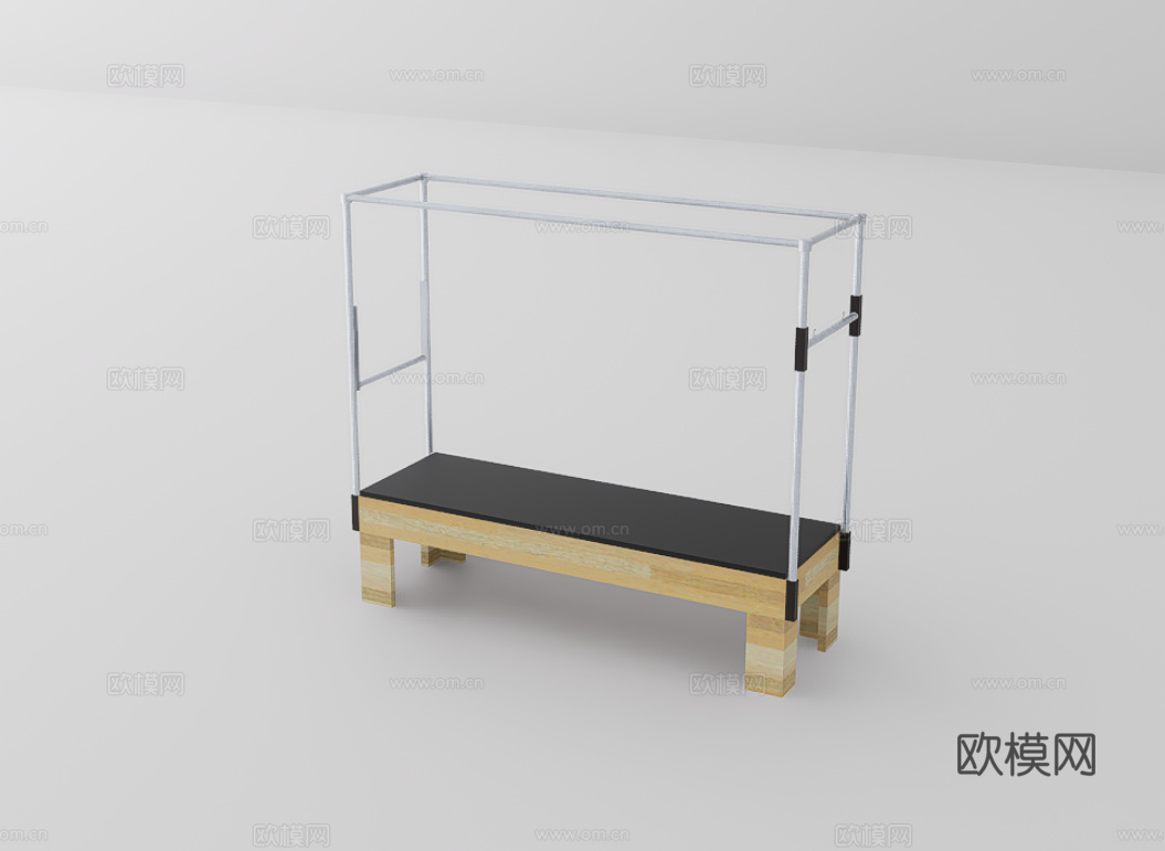 健身器材su模型下载（渲染图1）