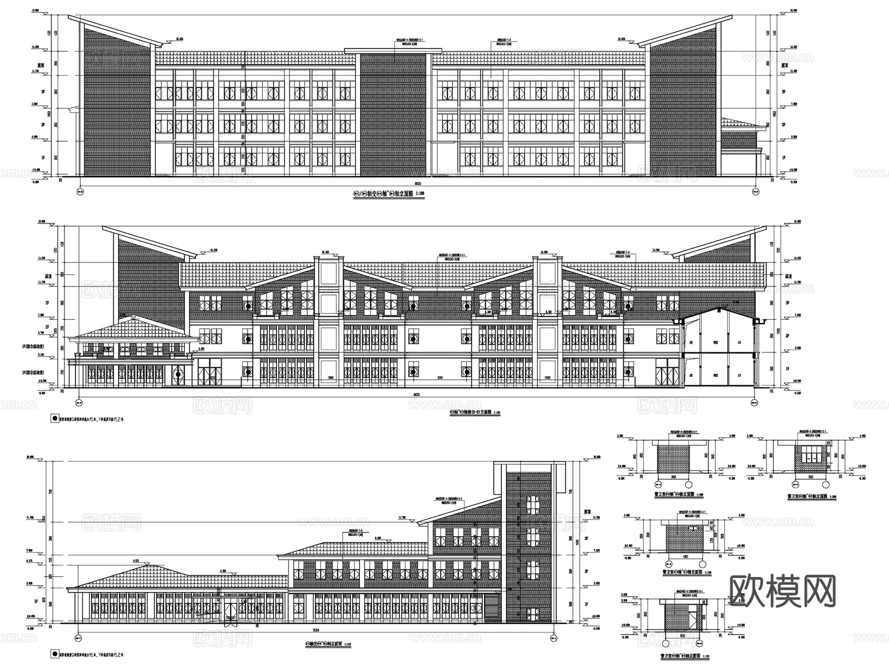 幼儿园托儿所建筑CAD施工图集 210套cad施工图
