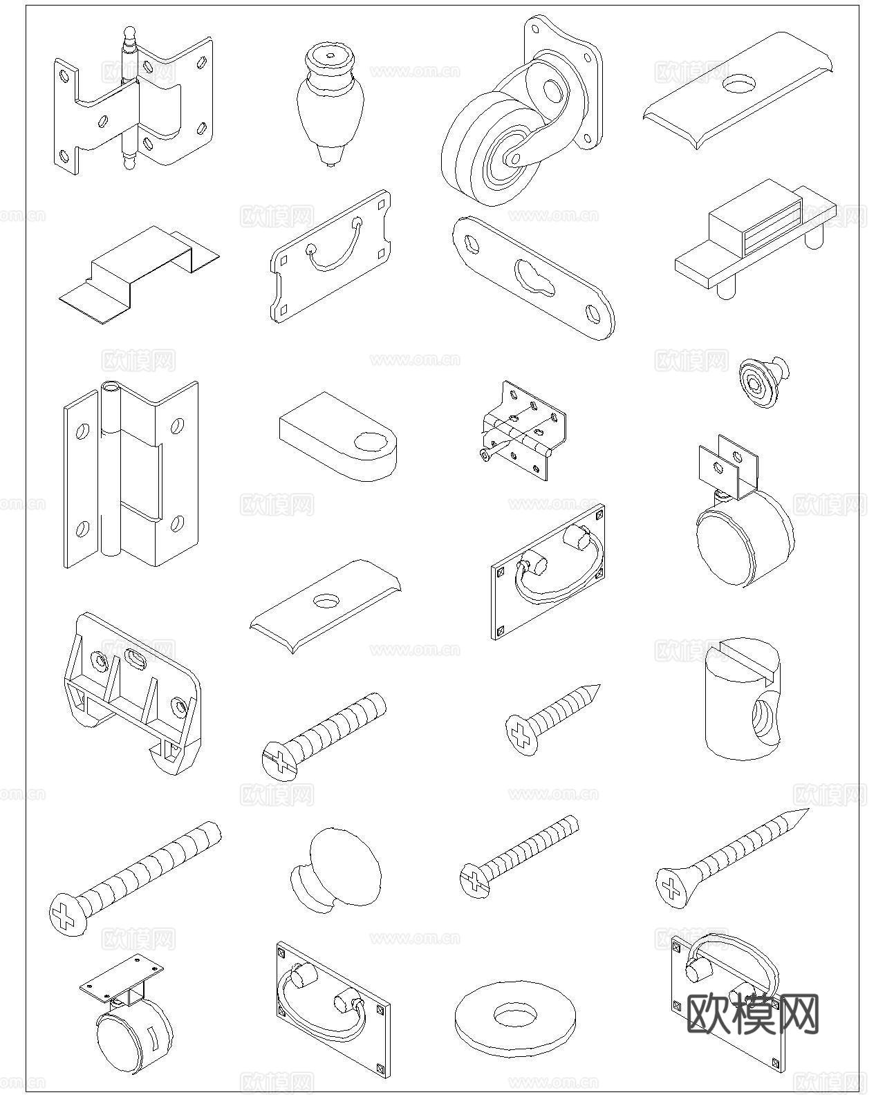五金CAD图库cad施工图