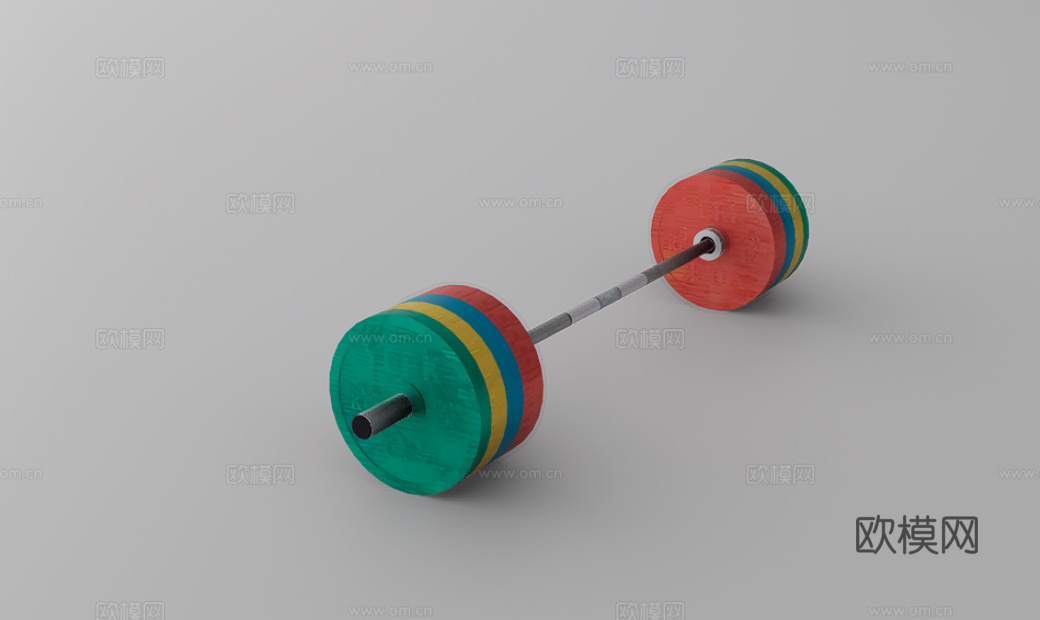 健身器材su模型下载（渲染图1）