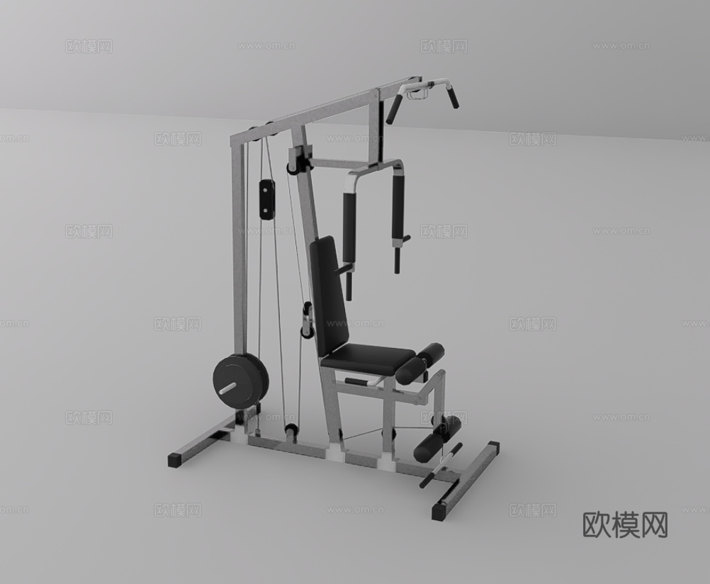 健身器材su模型