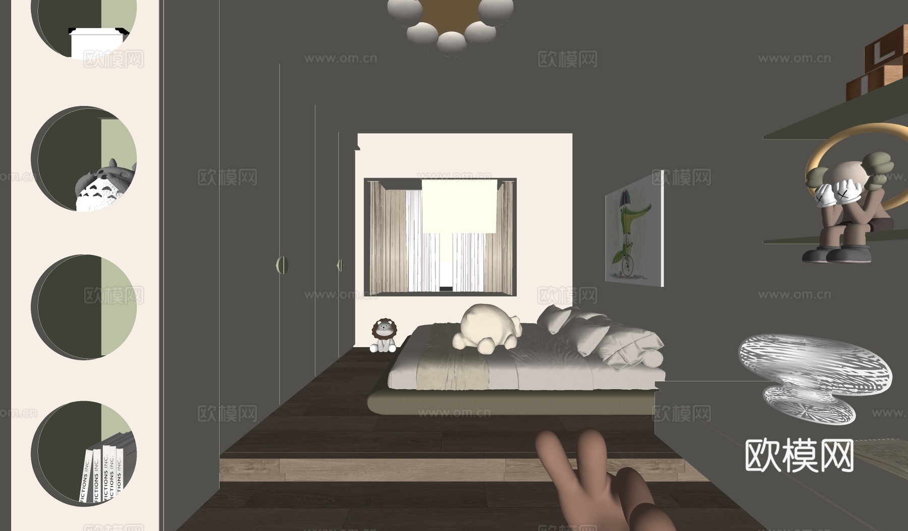 通用儿童房su模型