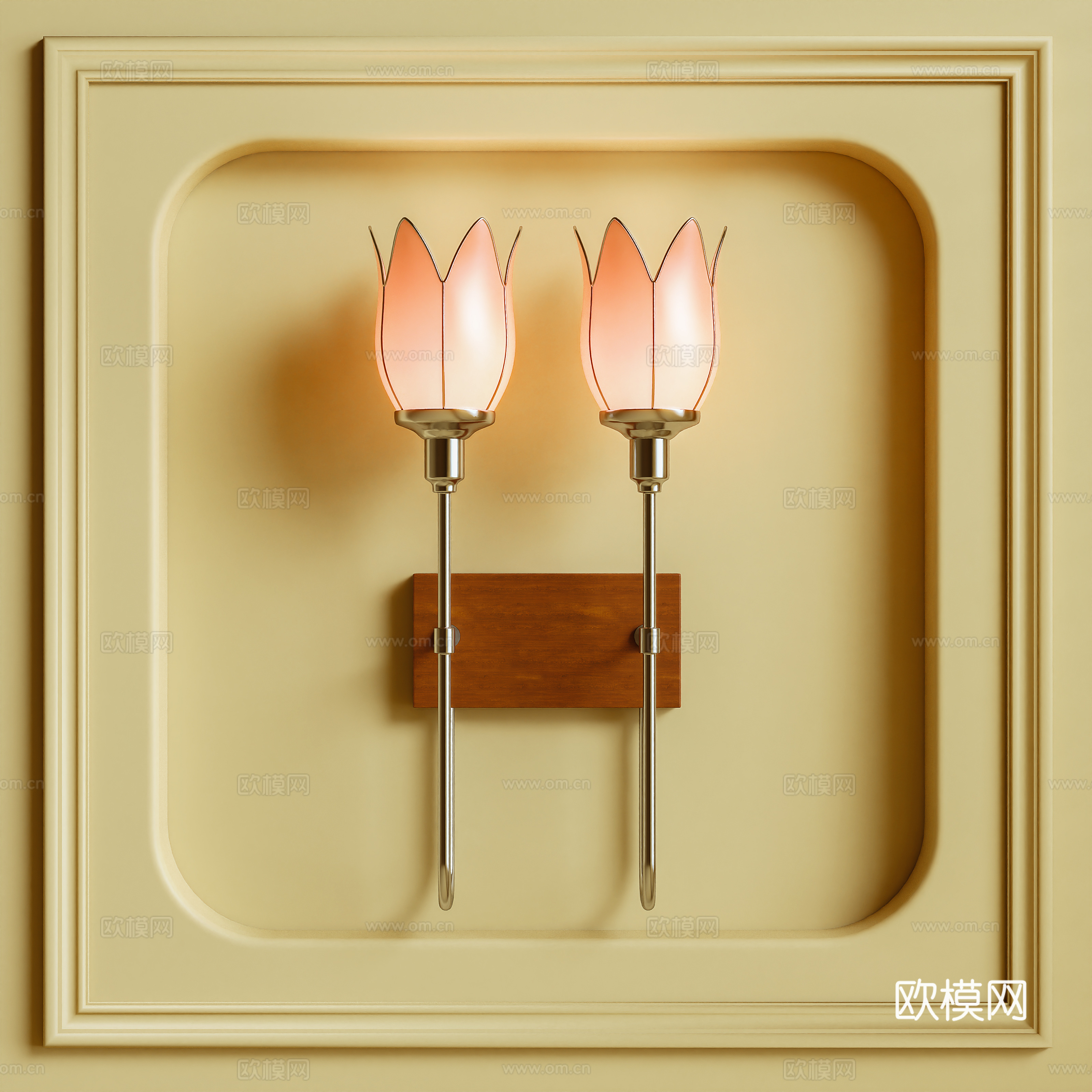 壁灯 花朵灯 装饰灯3d模型下载