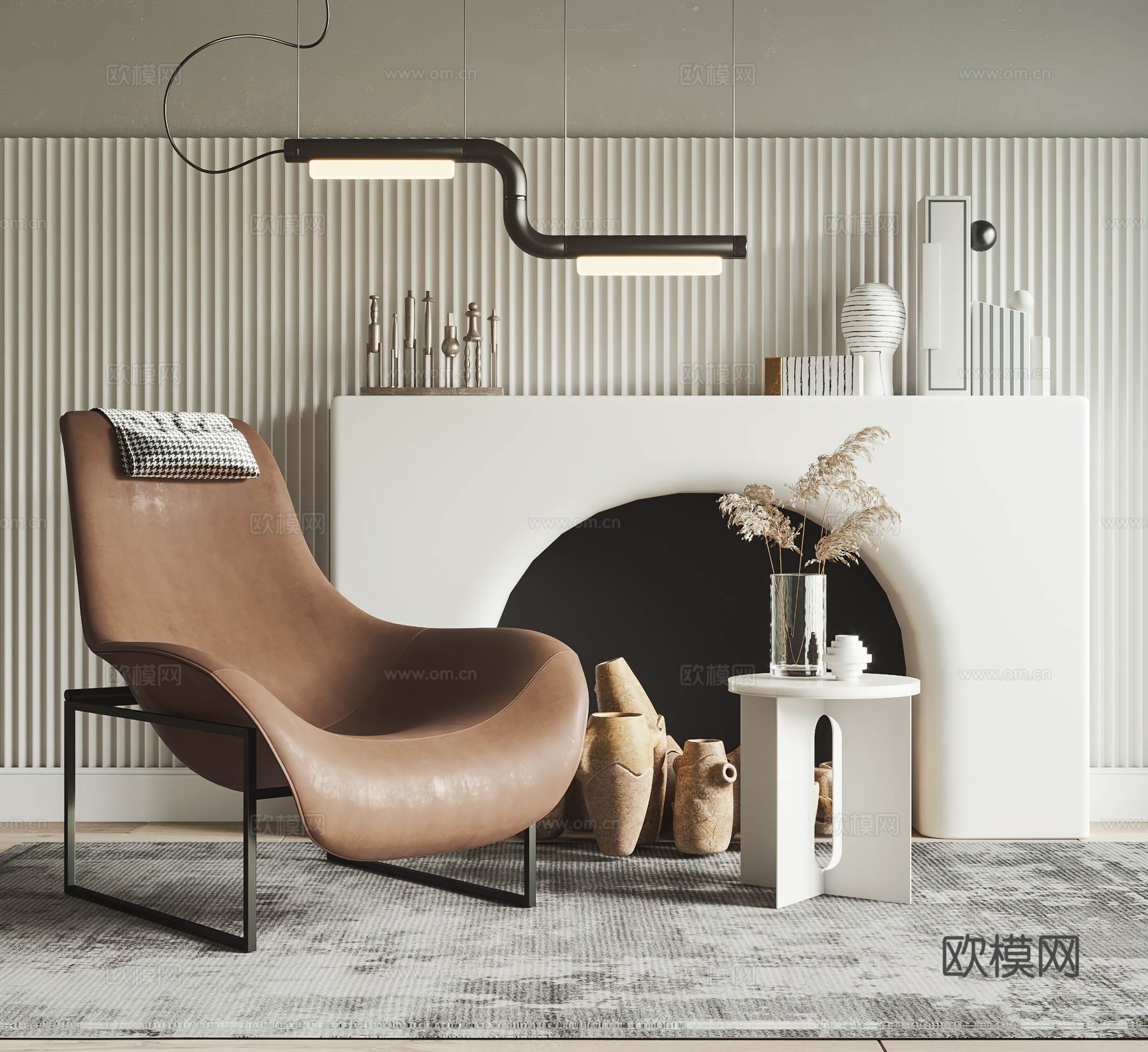 B&amp;B ITALIA 现代休闲椅 沙发椅su模型