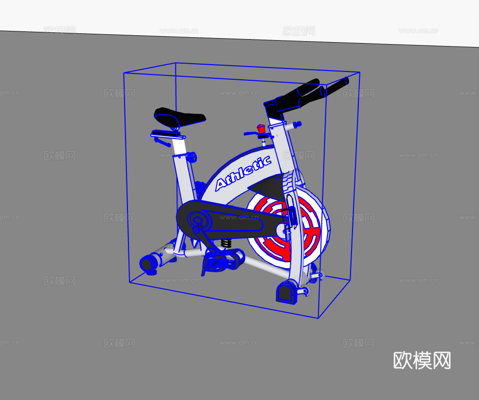 健身器材su模型下载（渲染图2）