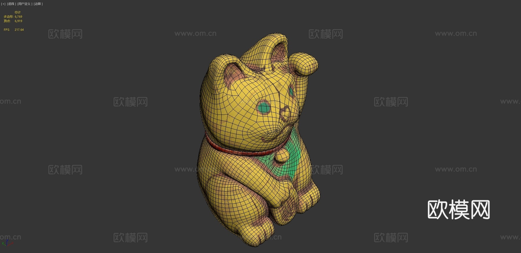 招财猫~亚洲幸运猫su模型