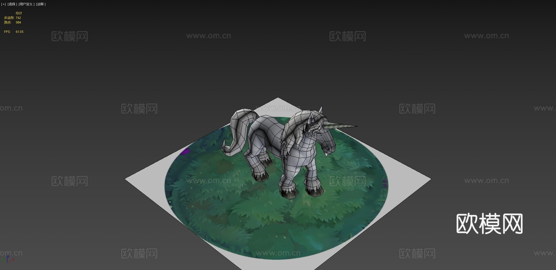 独角兽动画角色su模型
