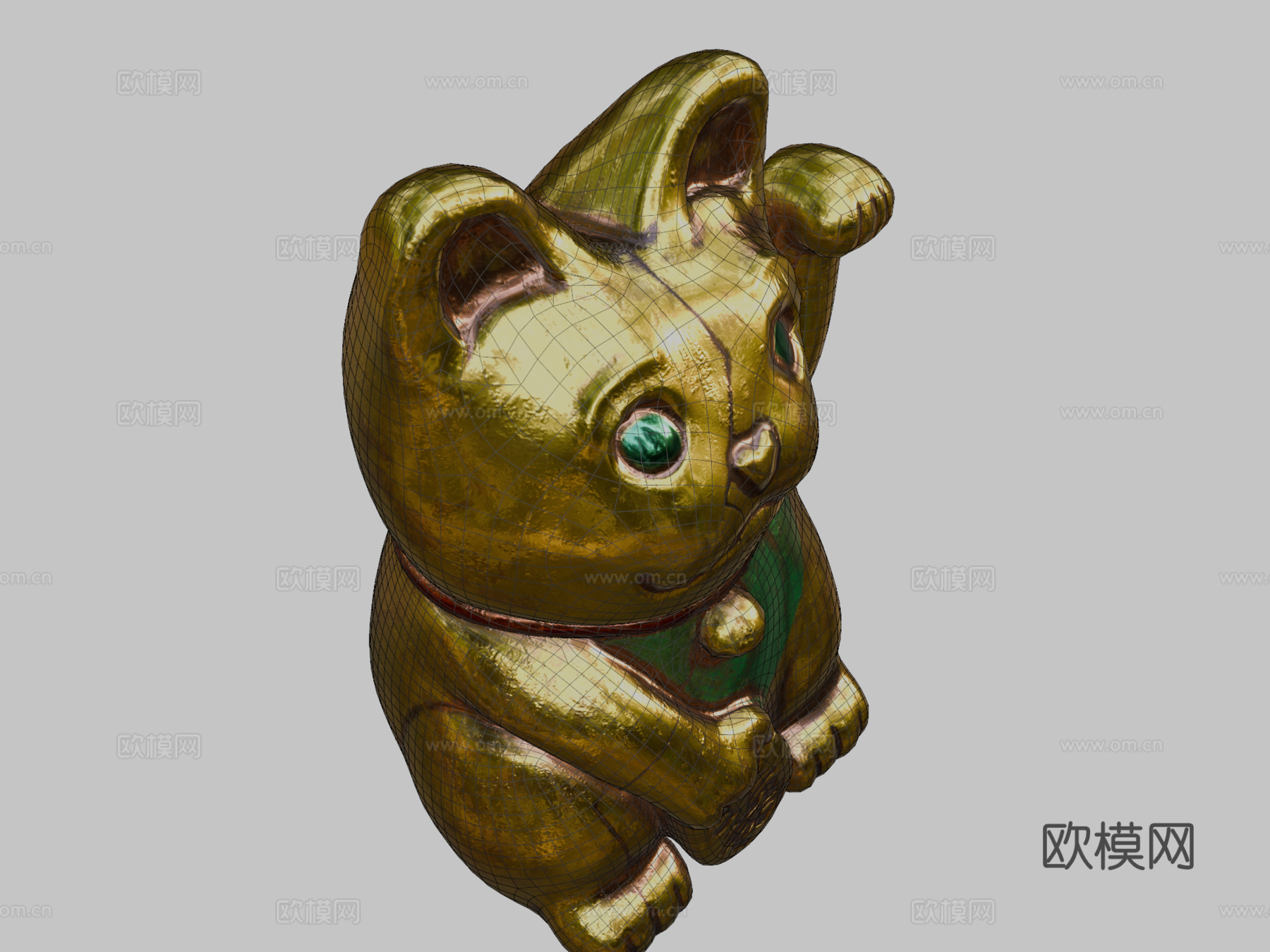 招财猫~亚洲幸运猫su模型