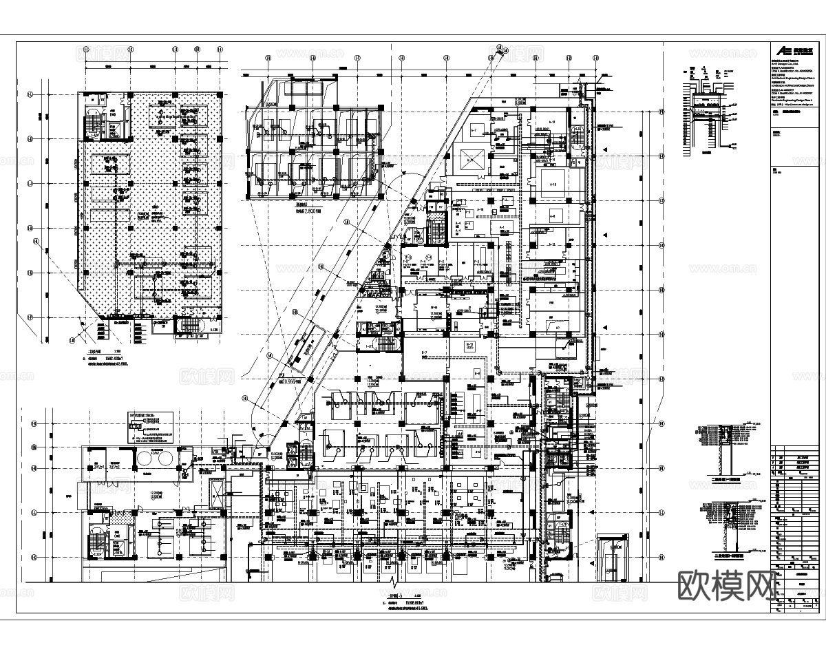 南方科技大学科研楼电气施工图cad施工图