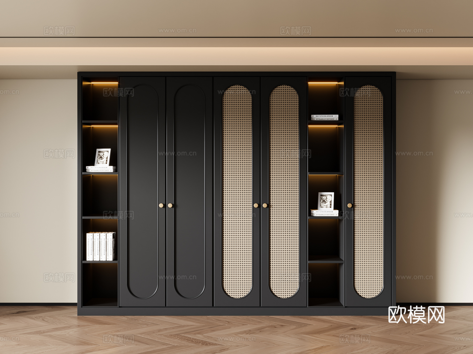 法式中古风衣柜3d模型下载