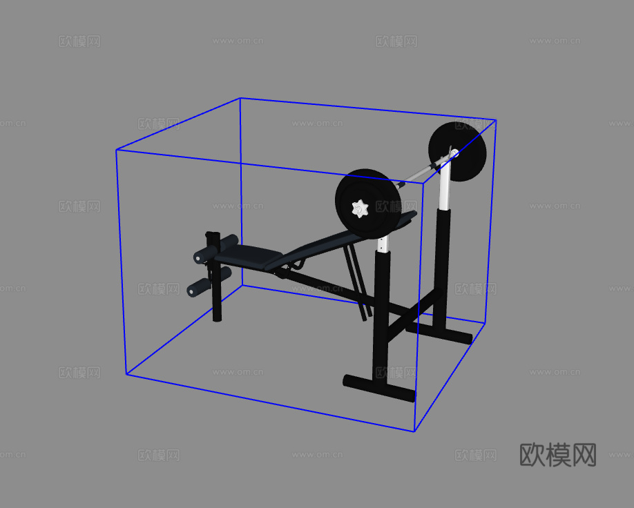 健身器材su模型下载（渲染图2）