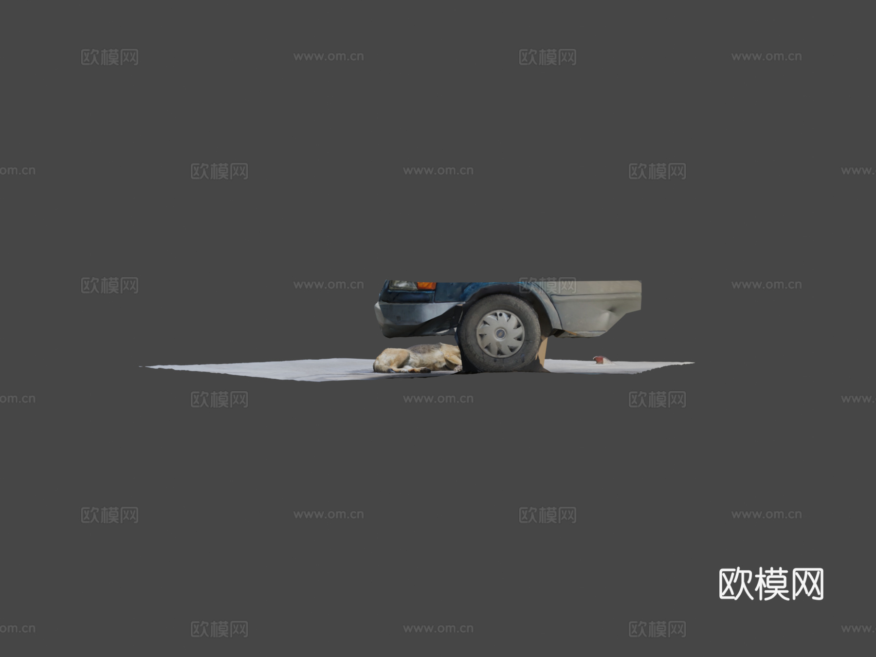 睡觉的狗03su模型