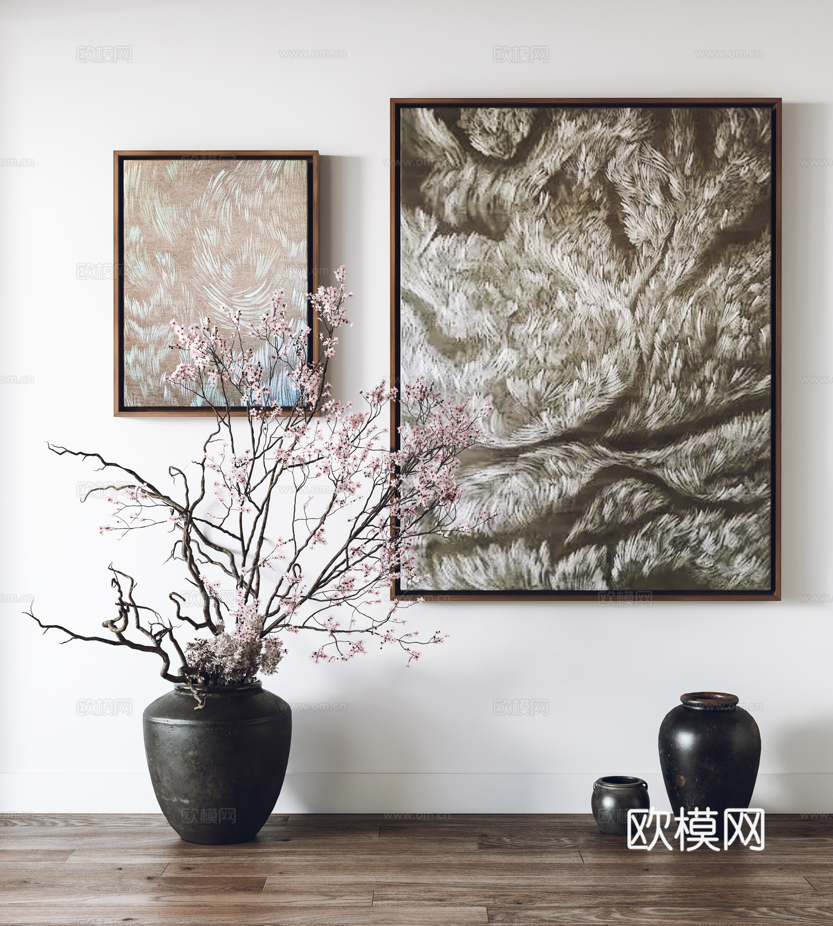 现代挂画 装饰画 摆件 玄关挂画 客厅挂画3d模型下载