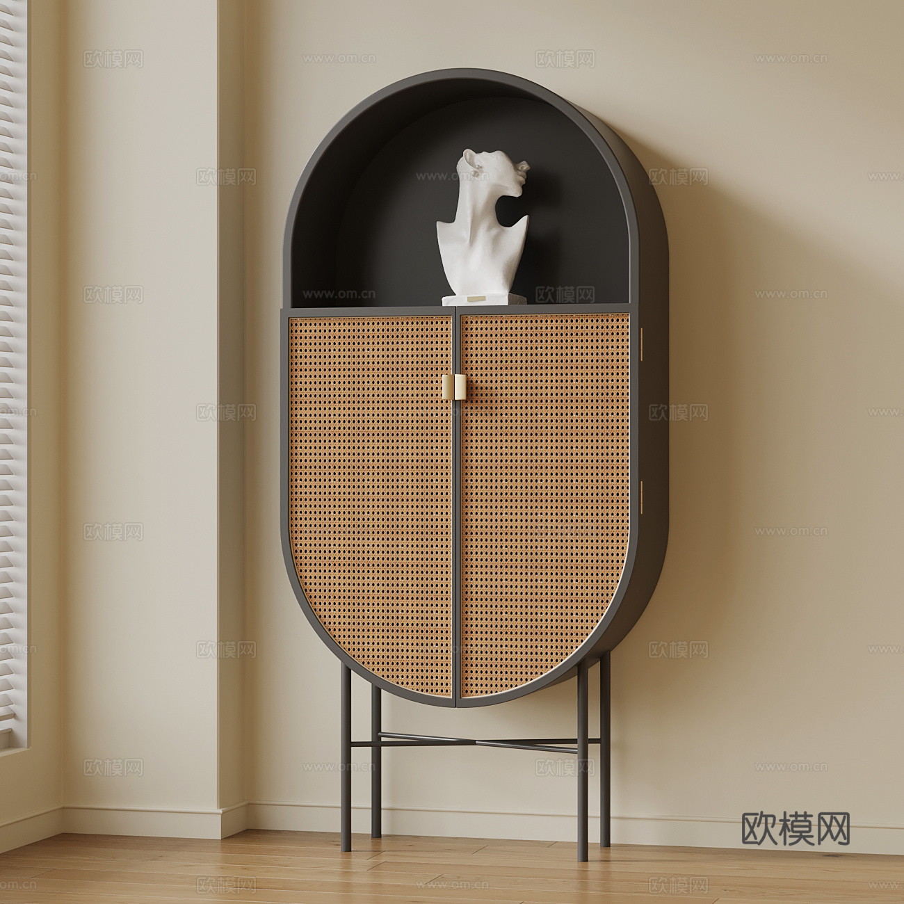 法式装饰柜su模型