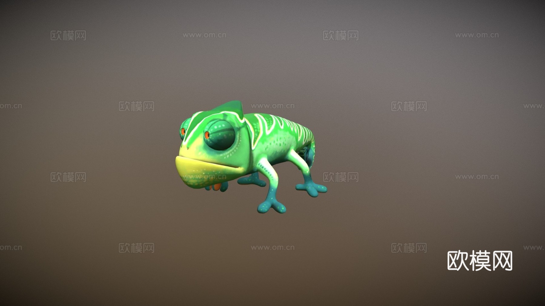 变色龙行走动画su模型