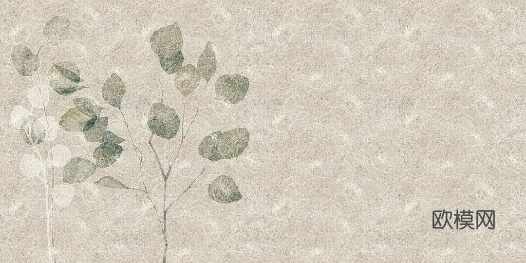 米灰色植物壁纸