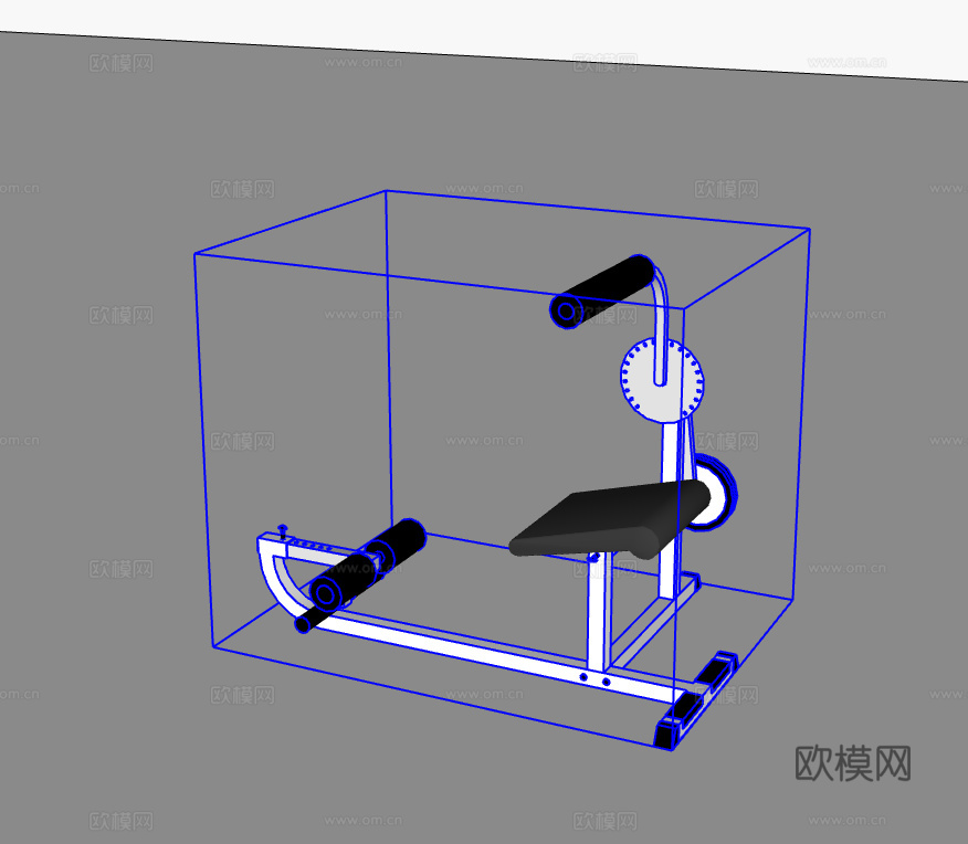 健身器材su模型下载（渲染图2）