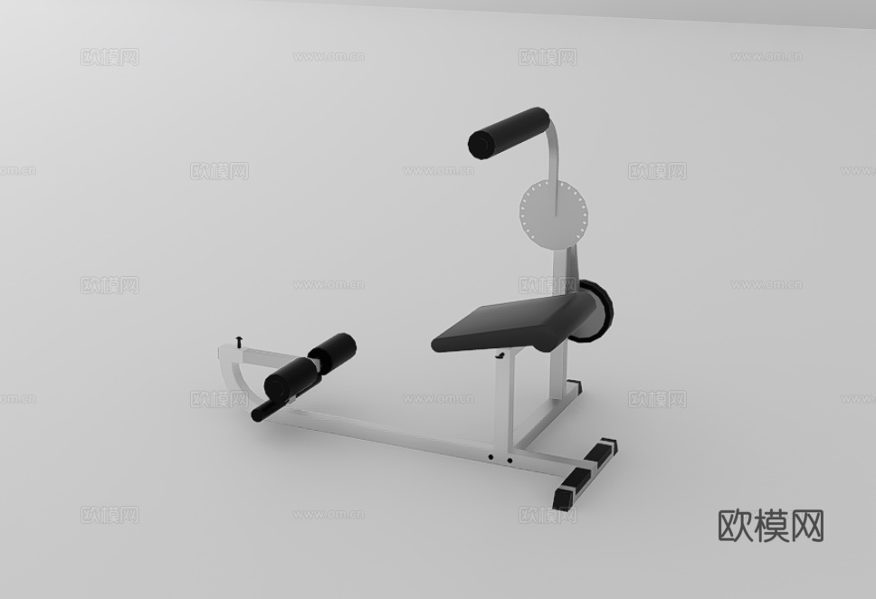 健身器材su模型下载（渲染图1）