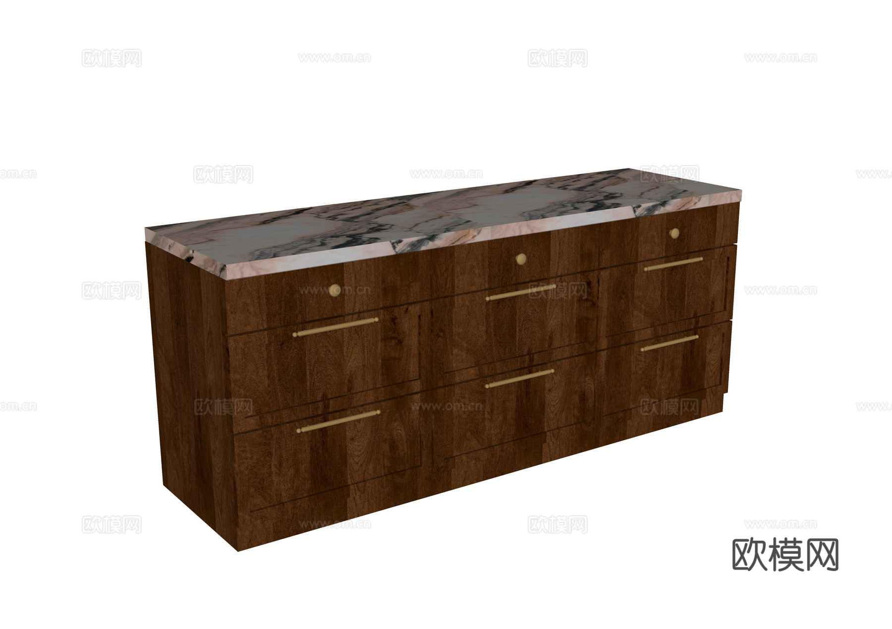 现代餐边柜 边柜su模型