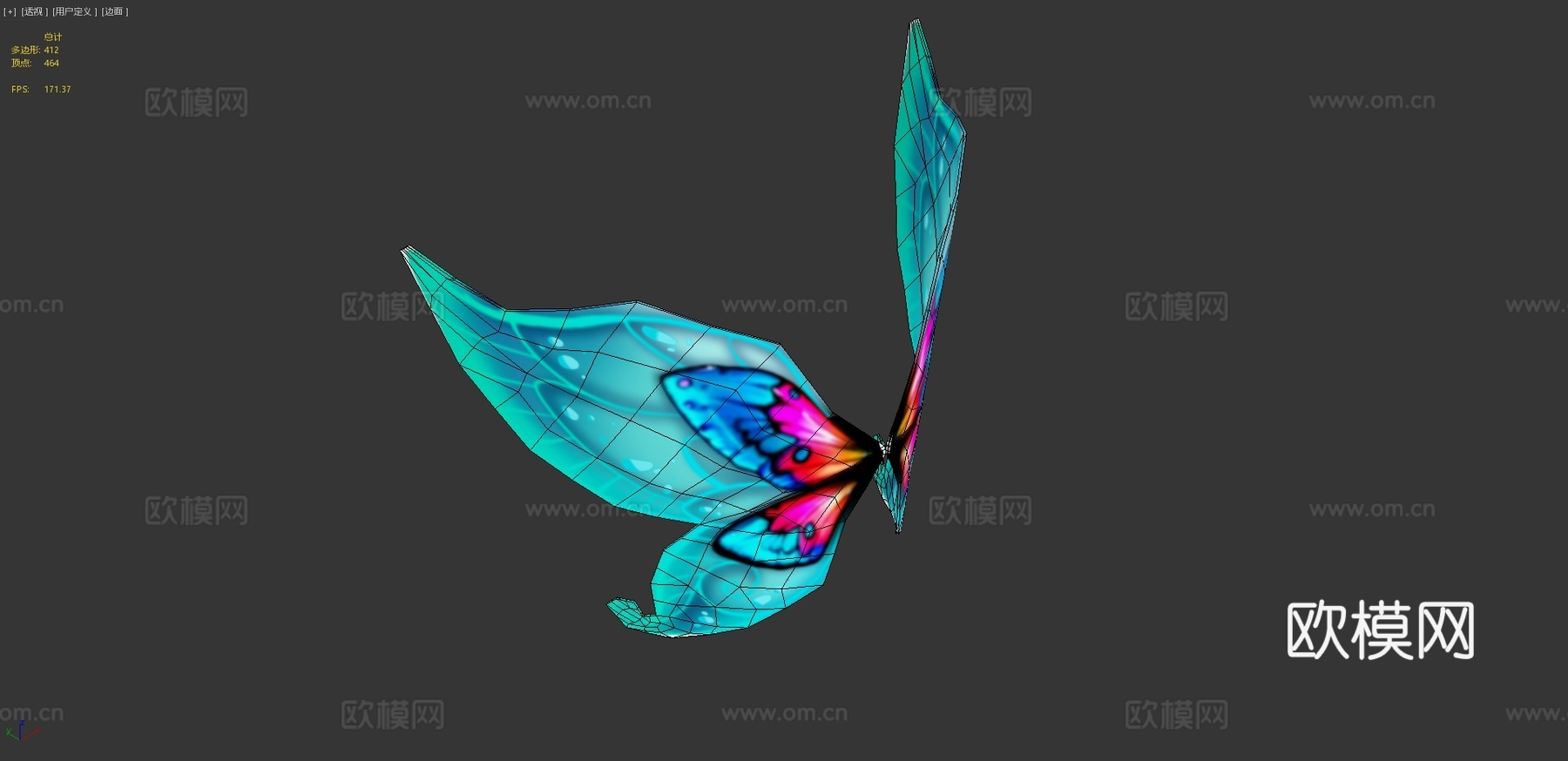 蝴蝶翅膀su模型