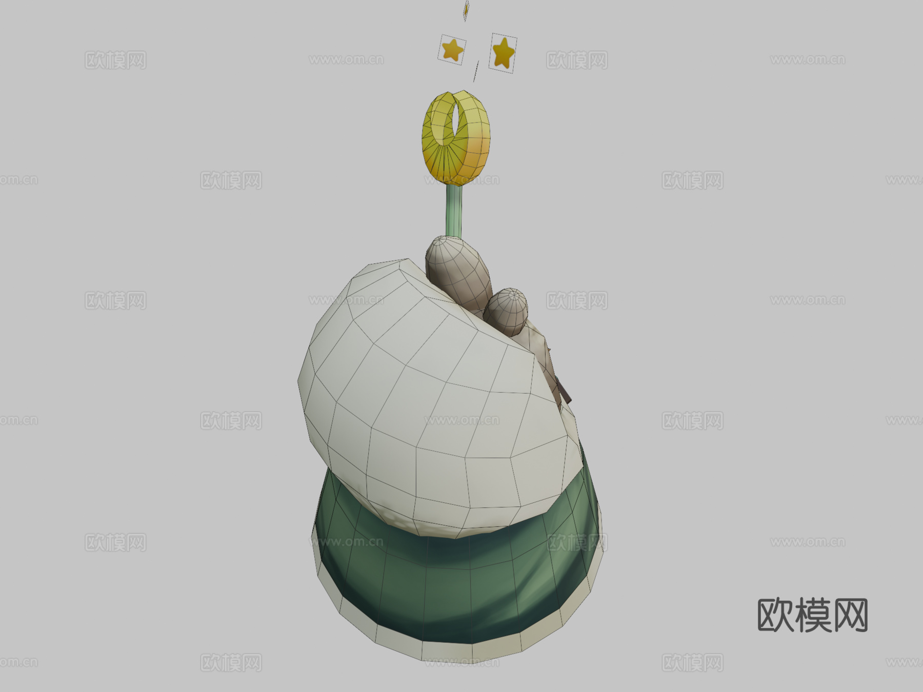 猫头鹰法师朋友su模型