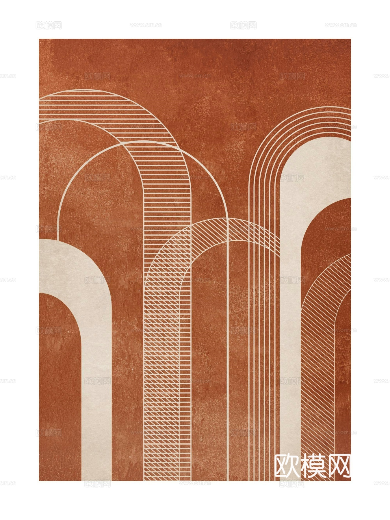 中古风现代复古挂画 简约挂画 艺术挂画 彩色挂画