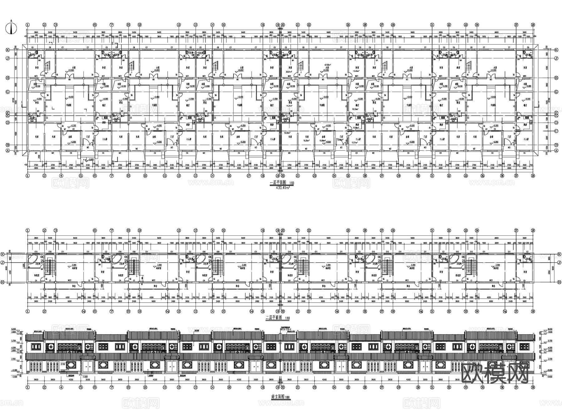 四合院古建筑CAD施工图详图集 29套cad施工图