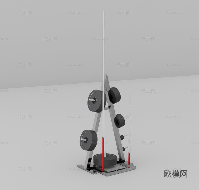 健身器材su模型