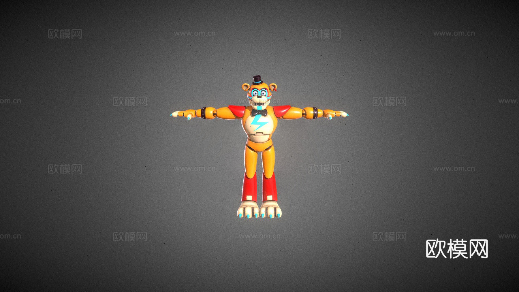 炫彩摇滚弗雷迪(虚拟现实聊天绑定版)更新版su模型