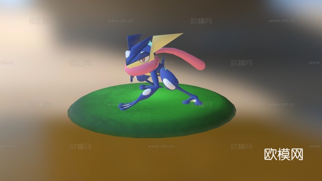 像素怪物模型-甲贺忍蛙(待机)su模型