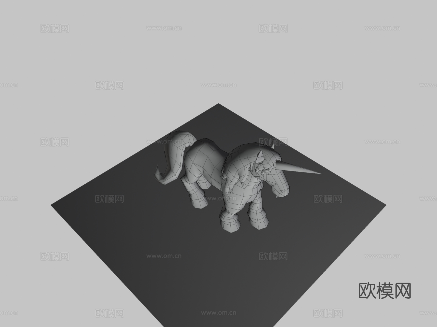 独角兽动画角色su模型