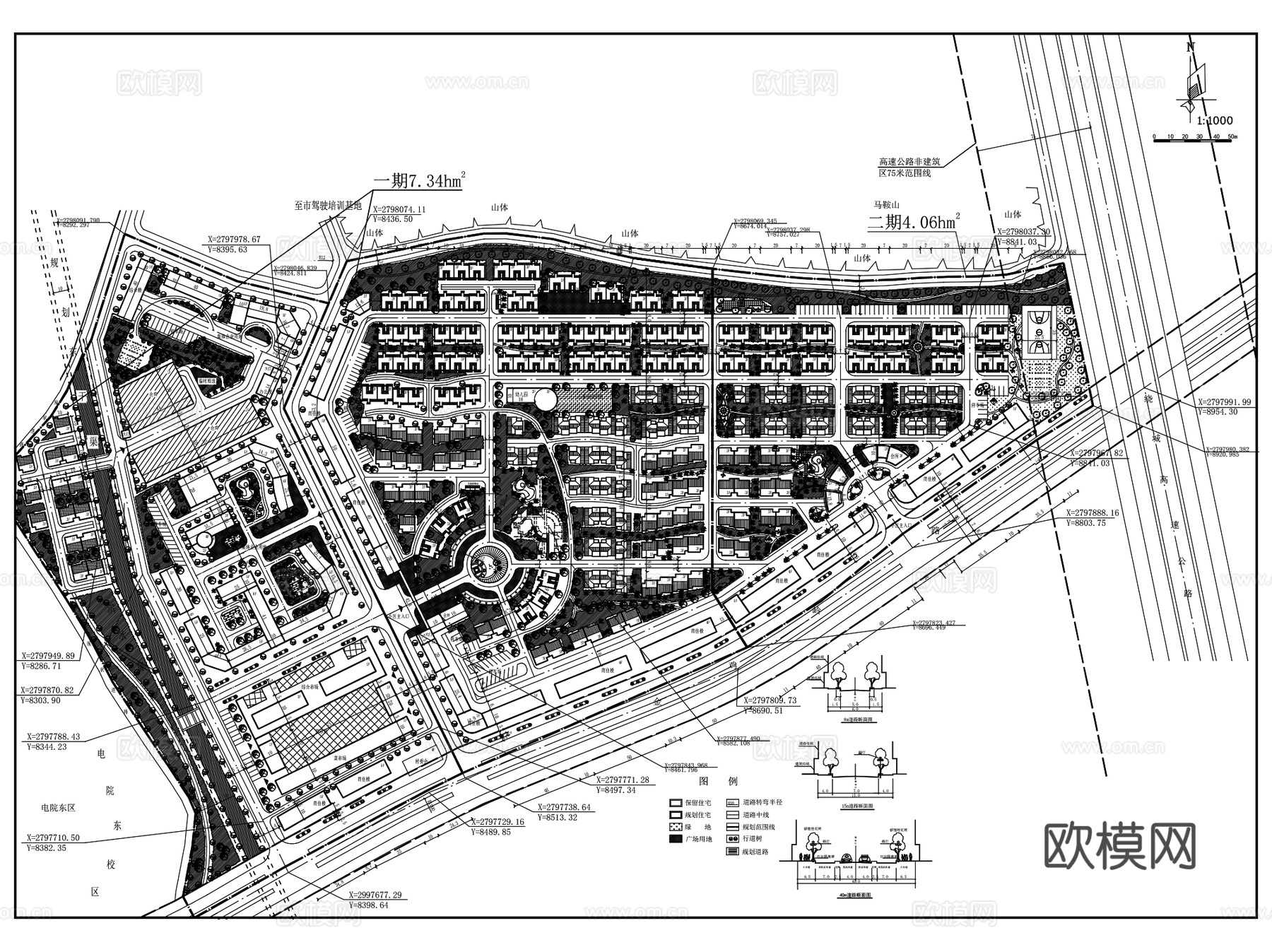 社区住宅大区居住区景观规划总平面CAD施工图集 150套cad施工图