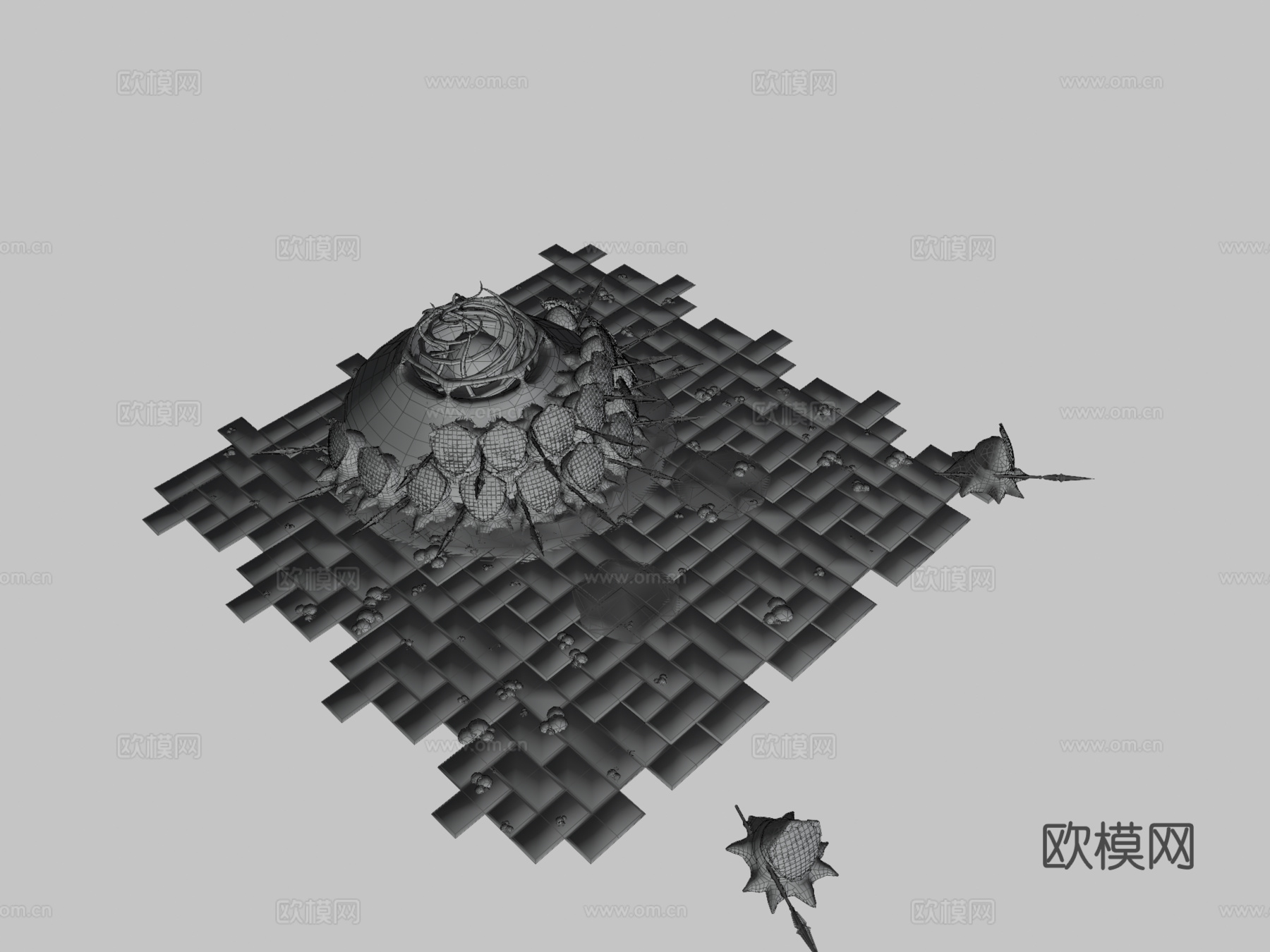 同人画-恶魔之魂-方阵兵su模型