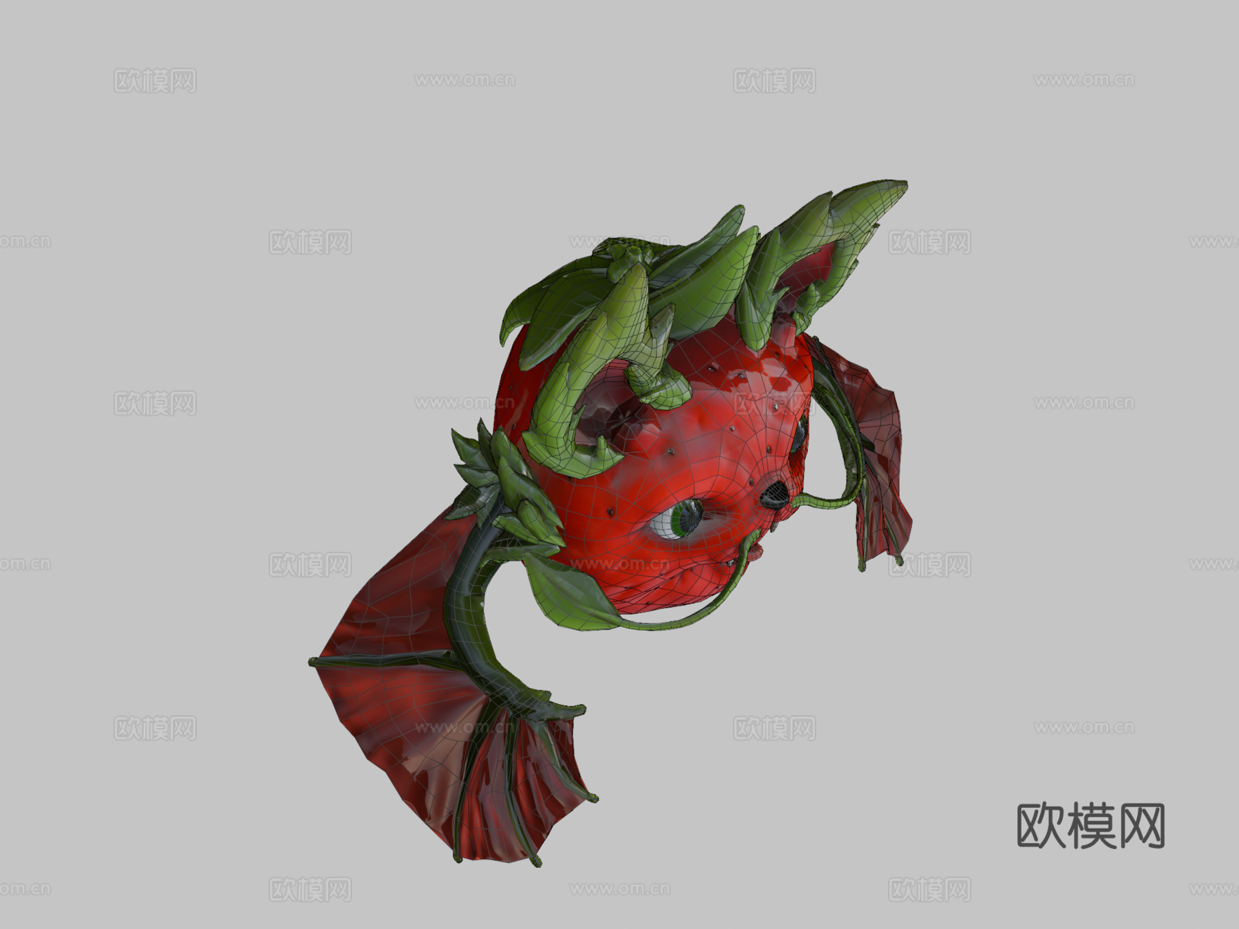 草莓果蝠-动画版su模型