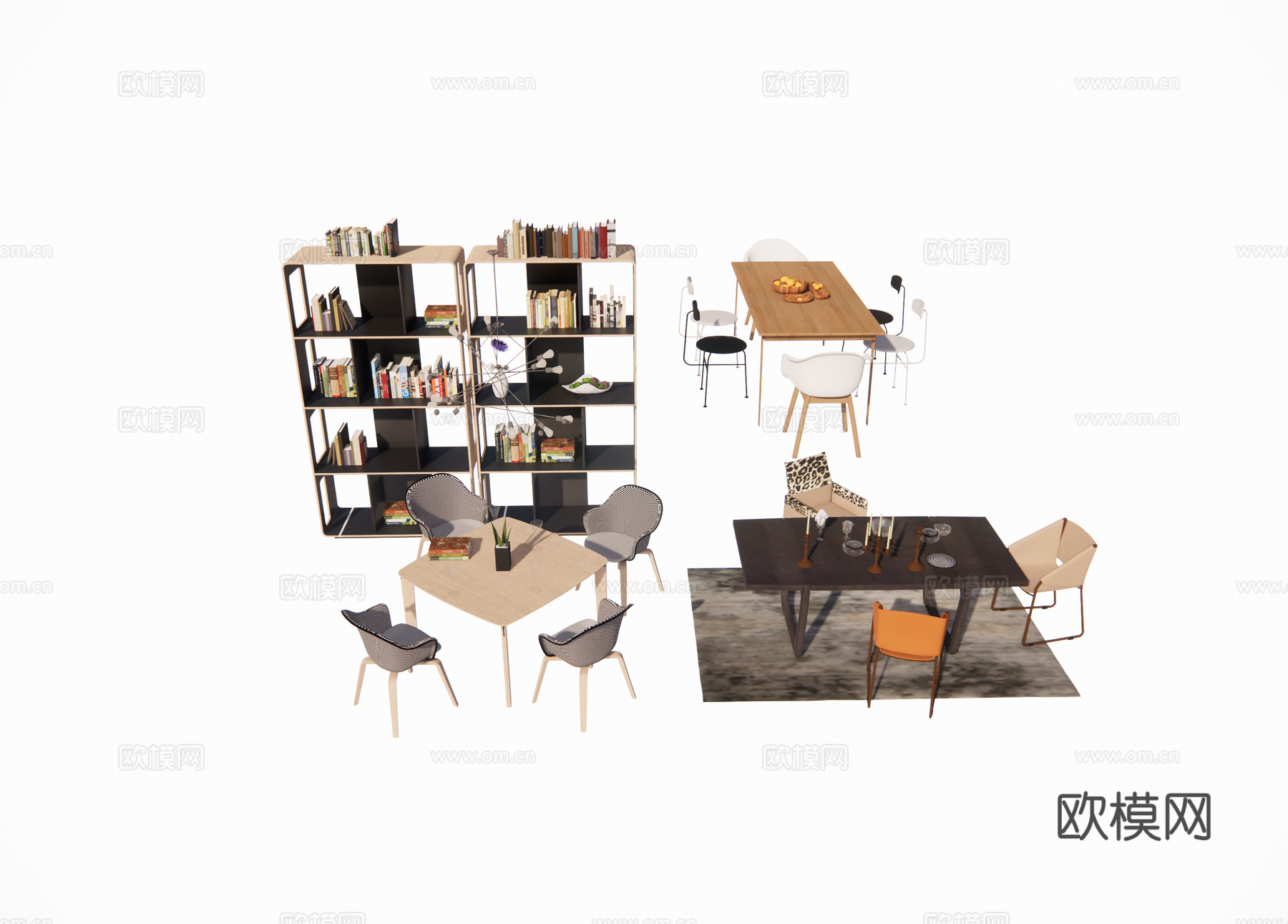 家具 餐桌su模型