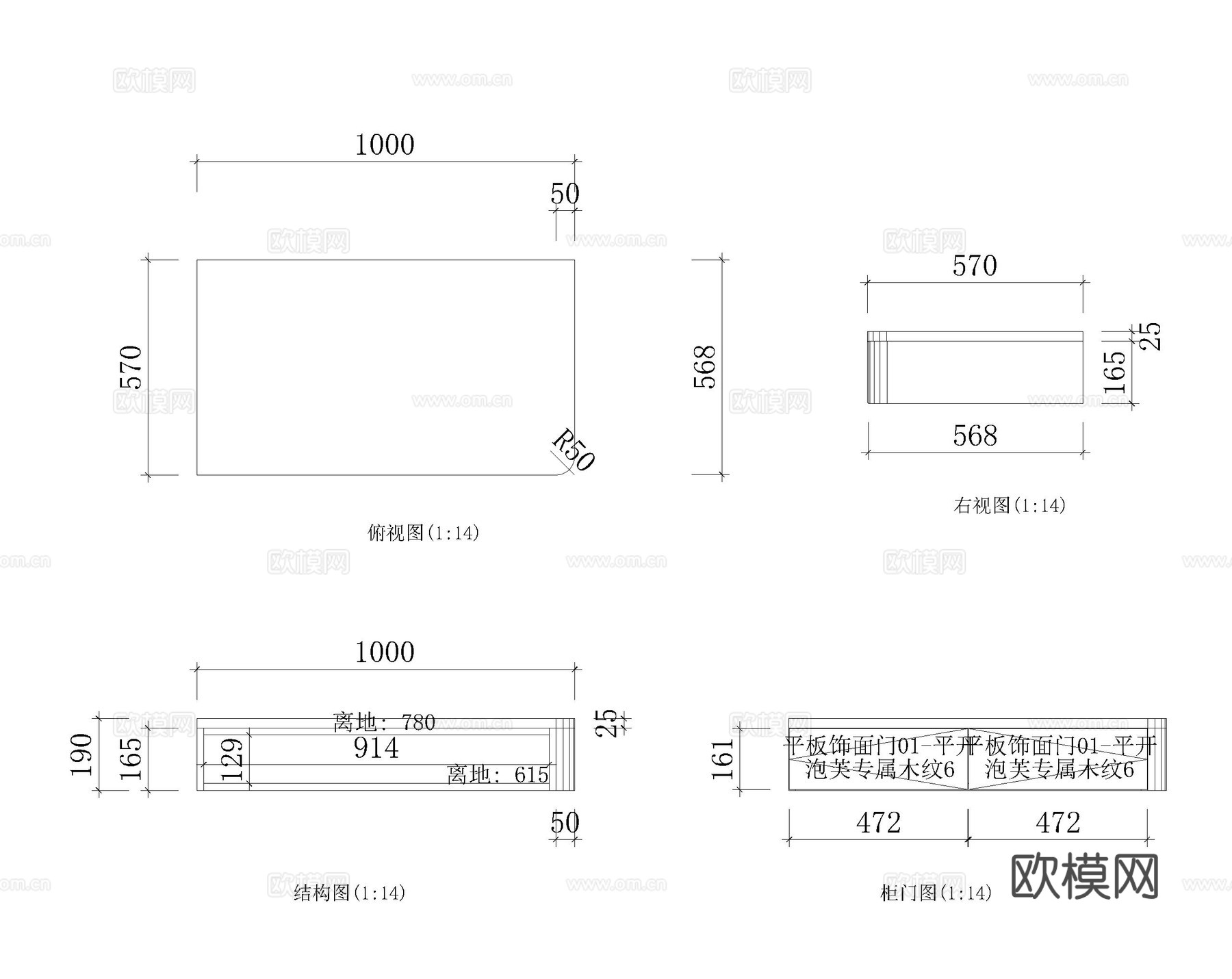 23个柜子设计详图全套cad施工图